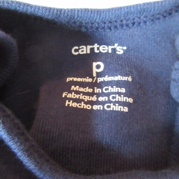 Carter's Blue Sport Preemie Onesie - Picture 2 of 4